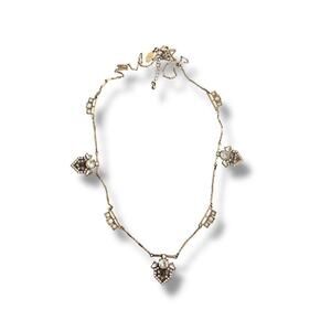 Vintage Ann Taylor Crystal Statement Necklace 30inch